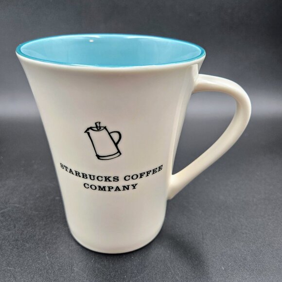 Starbucks Coffee Company Mug Cup 2006 White Teal Tall Read - Picture 1 of 9